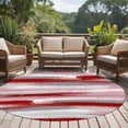 thumbnail image 4 of Red Pink Gray Stripes Round Area Rug 5Ft Washable Circle Rugs for Living Room Bedroom, Modern Abstract Minimalist Retro Non-Slip Carpet Floor Mats Indoor Outdoor Carpet Runner Aesthetic Home Decor, 4 of 8