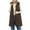 #1 Brown, variant on PFRNLF Long Puffer Vest for Women Winter Sleeveless Puffy Jacket Casual Quilted Hooded Warm Outerwear