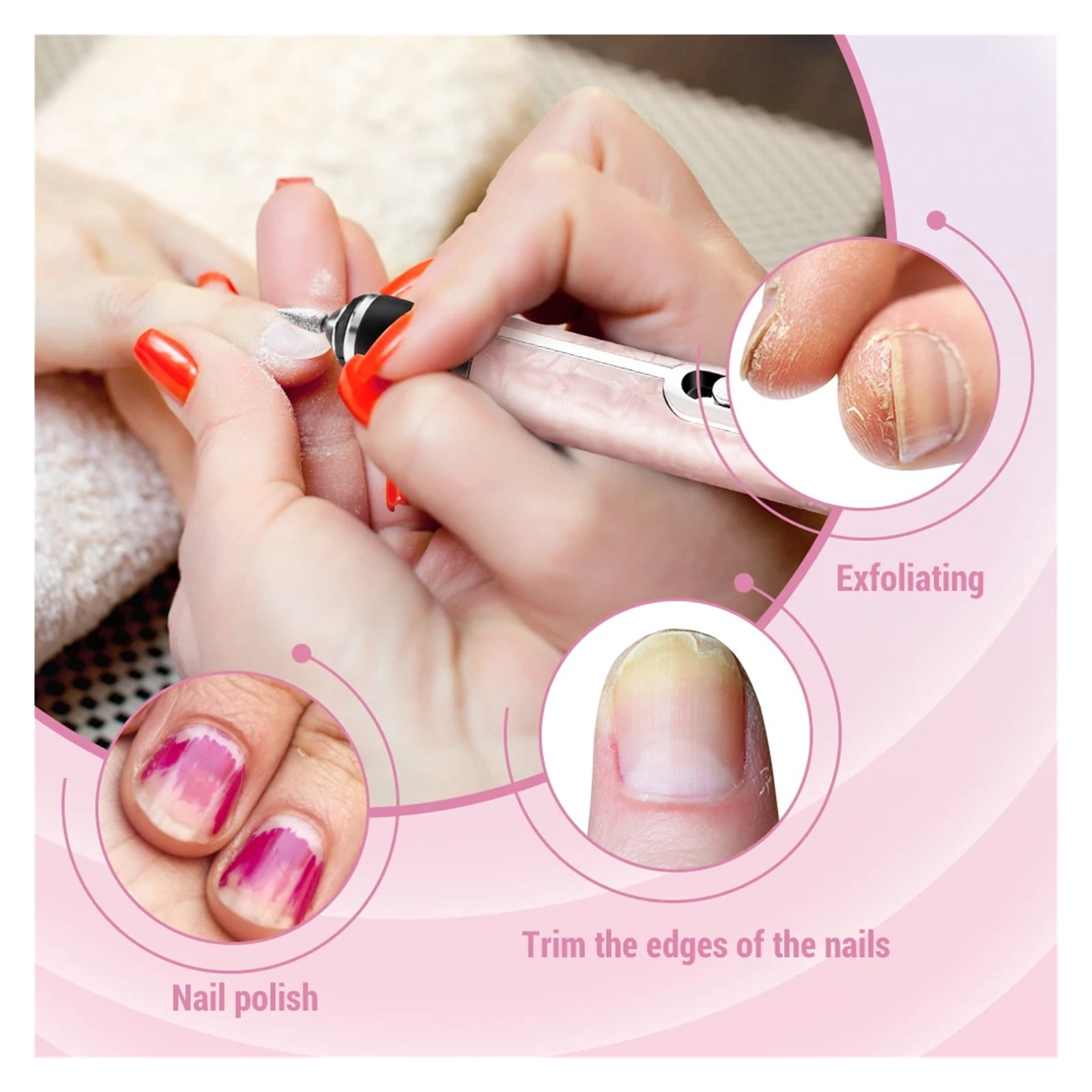 Wireless Nail Drill Pen USB Nail File Polishing Pen USB Rechargeable Nail Drill Machine Portable Manicure Drill Salon Tool