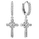 thumbnail image 4 of Pendientes de aro cruzados, pendientes de medio aro colgantes para hombres y mujeres, día de San Valentín 1.1x0.39 pulgadas, 4 of 7
