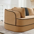 thumbnail image 3 of Aukfa 135" 4-Seater Modular Sofa for Living Room, 29" Deep Seat, Plush Teddy Velvet, Camel, 3 of 10
