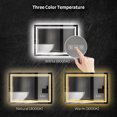 thumbnail image 5 of Bathroom Dimmable Led Wall Mirror Rectangle Front Backlit Lighted Vanity Mirror With Anti-fog & Memory Function,24"x32", 5 of 8