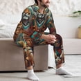 thumbnail image 7 of Yiaed Pond Meditating Tiger Print Men’s Pajamas Set - Long Sleeve Button Down Sleep Shirt and Pajama Bottoms Sleepwear Set Mens Pjs Sets Men's Pajama Bottoms-XX-Large, 7 of 7