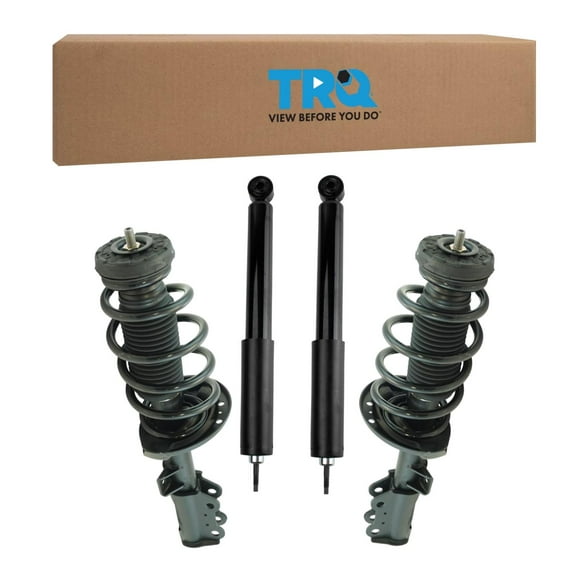 TRQ Front and Rear Complete Strut Assembly & Shock Absorber Kit Complete Strut & Coil Spring Assembly Fits Select 2010-2016 Cadillac SRX