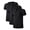 Black, variant on Men's Undershirt Bamboo Rayon V-Neck T-Shirts Short Sleeve Tagless Tees Slim Fit Underwear 3-Pack (Black, XL)