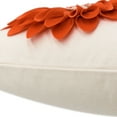 thumbnail image 3 of JWH 3D Handmade Decorative Cotton and Velvet Flower Pillow Covers in Square 18x18inch Orangered, 3 of 7