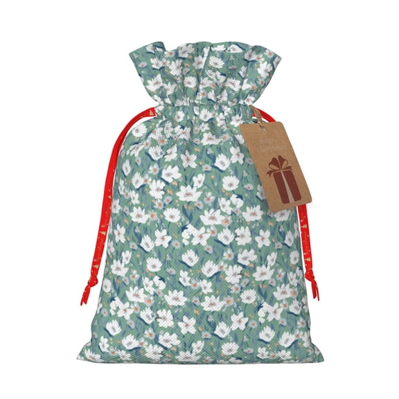 Sikiie Floral Christmas Gift Bags, Birthday gift bags Xmas Presents Bags Holiday Gift Bags for Christmas Gifts, Weddings and Birthday-Medium