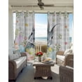 thumbnail image 4 of Easter Blackout Curtains 84 Inches Long, Spring Rabbit Eggs Flowers Leaves Grey Plaid Thermal Insulated Black Out Curtains, Darkening Window Curtain Drapes for Bedroom Living Room 42"x84" 2 Panels, 4 of 9
