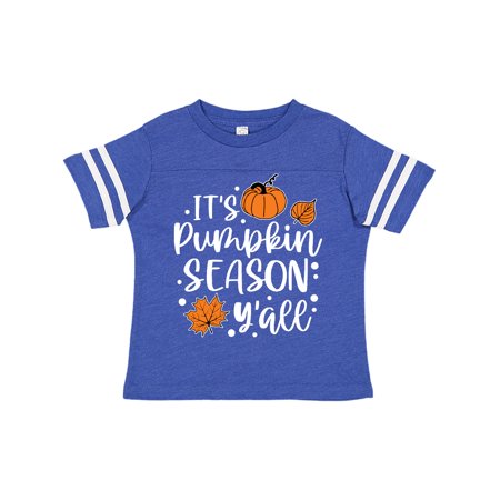 

Inktastic Thanksgiving It s Pumpkin Season Y all with Fall Leaves Gift Toddler Boy or Toddler Girl T-Shirt