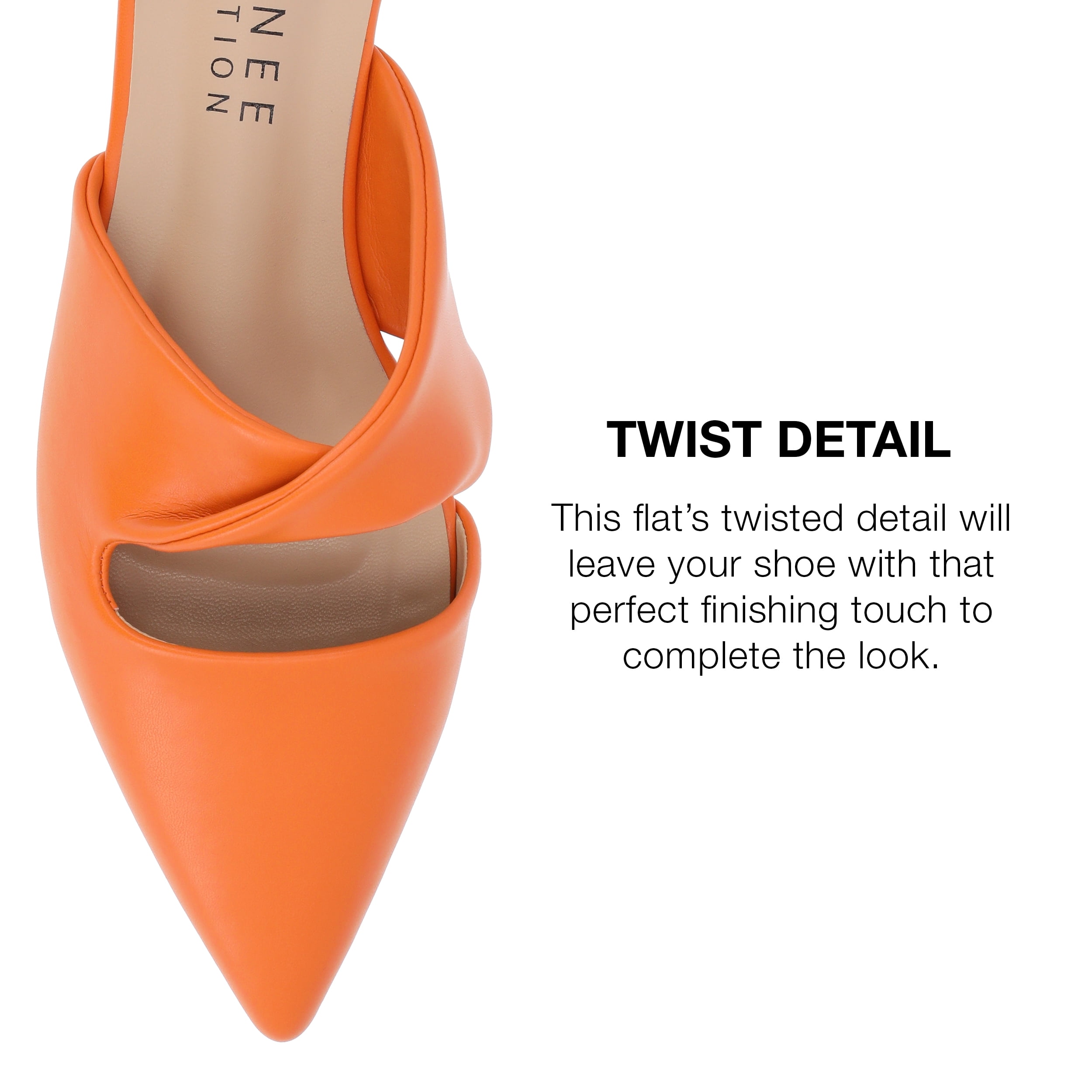 Journee Collection Womens Enniss Open Side Pointed Toe Mule Flats