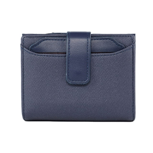 QTOCIO Multifunctional Multi-Card Short Wallet Ladies' Wallet with High-end Feel Solid Color Zipper Polyester Coin Leatherrse
