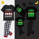 thumbnail image 3 of Pijama familiar a juego de Navidad, luminoso, brillante, colgante con My Gnomies, negro, corto, conjunto de pijamas, 3 of 4