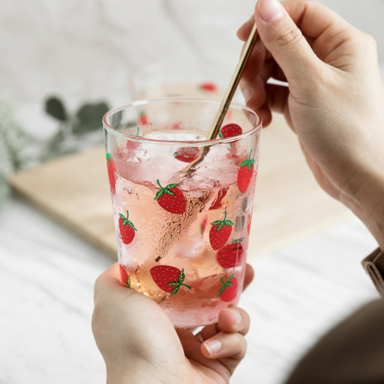 Strawberry Printed Drinking Glassware