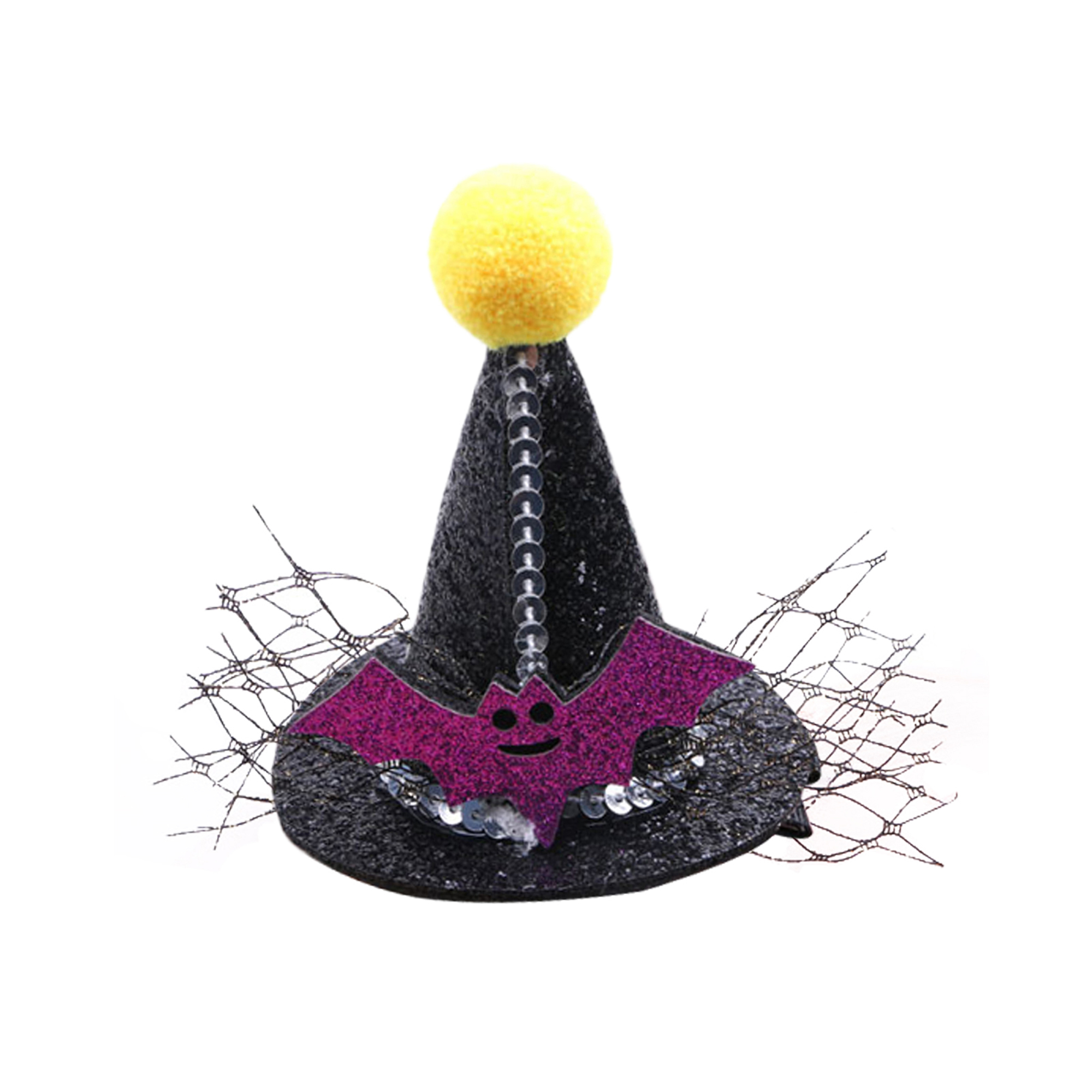 Halloween Mini Top Hat Hair Clips Shining Star Pumpkin Ghost Bat Spider