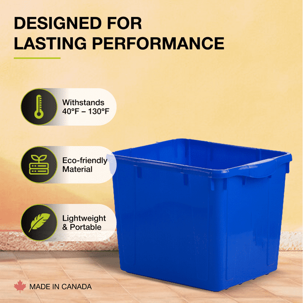 【bins】ニューモ Nova Products 16 Gallons (60L) Recycling Bin - Durable Plastic