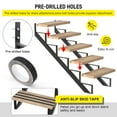 Steel Stair Step Riser -5 Step for Deck Height 41.8 Inches Metal Stair ...