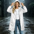 thumbnail image 3 of Stamzod Rain Coats for Women Lightweight Long Sleeve Hooded Long Rain Jacket Waterproof Windbreaker Outerwear with Pockets White XL, 3 of 10