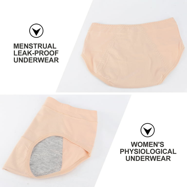 NUOLUX Female Physiological Pants Leak Proof Menstrual Women Underwear  Period Panties Cotton Health Seamless Briefs in the Waist - Size L (Light  Yellow) 
