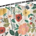 thumbnail image 3 of Pioneer Flower Floral Print Pattern Shower Curtain 84"x72" ,Bathroom Decorative Shower Curtains Set with 12 Hooks,Modern Waterproof Washable Shower Curtain, 3 of 6