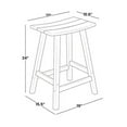 thumbnail image 5 of WestinTrends Malibu HDPE Outdoor Patio 24" Counter Stool Saddle Seat, Teak, 5 of 6