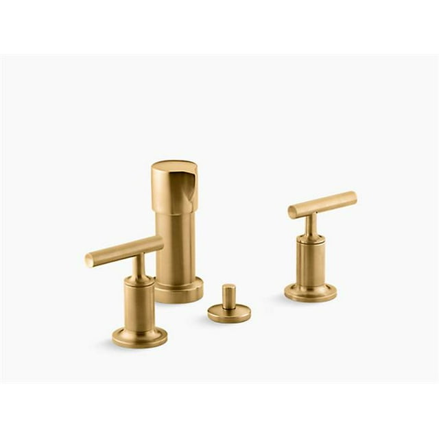Kohler K-14431-4-2MB Robinet de Bidet Vertical Puriste avec Poignée - Laiton Moderne Brossé Vibrant