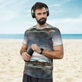 thumbnail image 4 of Wukai 3d Lighthouse in the Surf Print Men's Short-Sleeved Mesh T-Shirt,Quick-Dry Short Sleeve Workout T-Shirt-Medium, 4 of 8