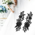 thumbnail image 1 of 2 apliques de encaje, parches de bordado floral, parches de encaje, adornos de tela de encaje para costura, decoración artesanal, vestido de novia Negro perfecl Apliques de encaje, 1 of 8