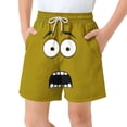 thumbnail image 1 of Pantalones cortos infantiles con bolsillo, cordón elástico, estampados, estilo casual, bañador, cinco puntos., 1 of 8