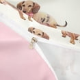 thumbnail image 4 of Homewish Cute Pink Bow Dachshund Twin Duvet Cover,Cartoon Animals Twin Bedding,Cream,Pink Reversible,2-Piece,1 Duvet Cover and 1 Pillowcase, 4 of 6
