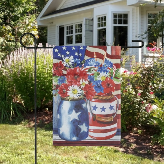 Northlight Floral Bouquet Outdoor Americana Garden Flag 18" x 12.5"