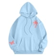 thumbnail image 4 of Pink Graphic Hoodie for Women 2024 Cute Preppy Sweatshirt Long Sleeve Drawstring Pullover Tops with Pockets, 4 of 5