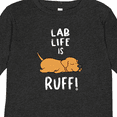 thumbnail image 4 of Inktastic Lab Life is Ruff Yellow Labrador Boys or Girls Long Sleeve Toddler T-Shirt, 4 of 5