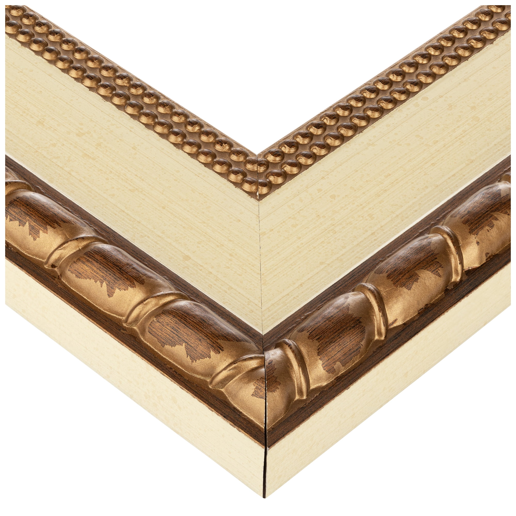ArtToFrames 16" x 20" Gold Bamboo Cream Bronze Picture Frame, 16x20 inch Gold Wood Poster Frame (WOM-5255),  Pack
