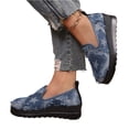 thumbnail image 6 of Norvail Womens Platform Wedge Denim Casual Shoes, Lightweight Summer Blue Jean Slip On Sneakers for Vacation Beach Daily Wear, Comfortable Thick Sole Walking Shoes, 6 of 6