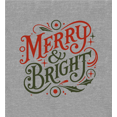 thumbnail image 2 of Merry & Bright Text
 Women's Heather Gray Crew Neck Short Sleeve Crop Tee-Medium, 2 of 3