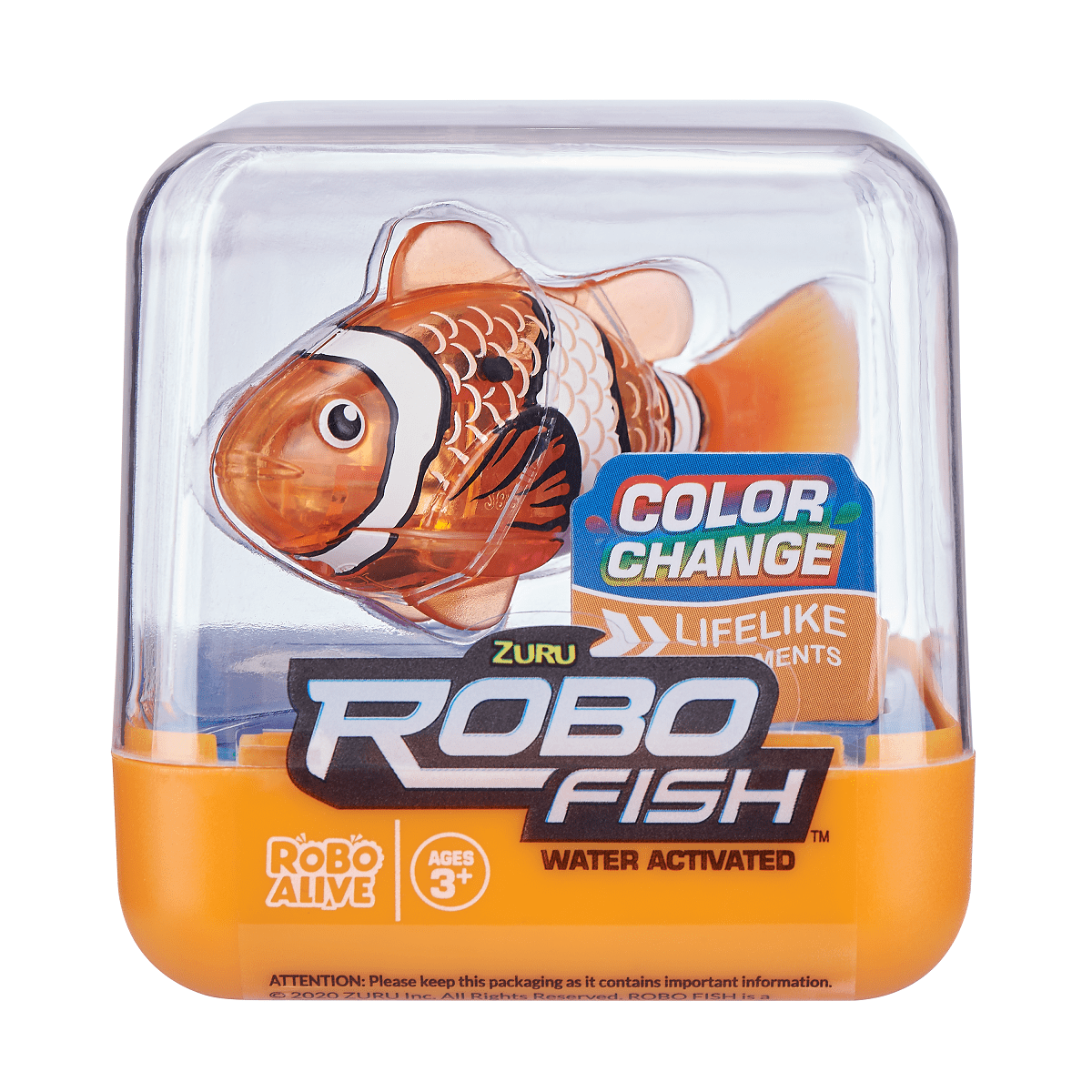 Robo Alive Electronic Interactive Fish Orange