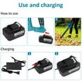 thumbnail image 3 of 18V Cordless Leaf Blower with 5.0Ah Makita  Battery&Charger Hand-Held Sweeper Used for Garden Leaf Blowing Snow Blowing Fire Making, 3 of 12