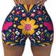 thumbnail image 2 of Balery Cinco De Mayo Floral Pantalones cortos de entrenamiento estampados para mujer, sin costuras, ajustados, para gimnasio, yoga, correr, deportes, ejercicio activo, fitness.-Medium, 2 of 8