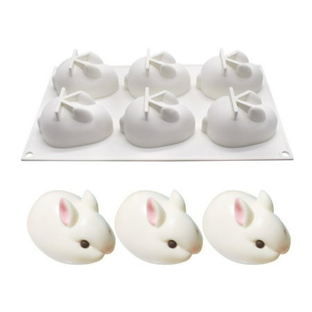 

6Pcs Silicone Bunny Cake Mould Bread Cake Mould Kitchen Accessories Baking Mould Baking Mould for Cakes