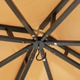 thumbnail image 6 of ABCCANOPY 10'x12' Patio Gazebo With Double Soft Roof Canopies for Shade and Rain,Khaki, 6 of 7