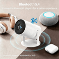 thumbnail image 4 of Lumetra Portable Projector with Auto Focus & Keystone,Native 720P Mini Projector with WiFi 6,Bluetooth 5.4,Android 13,Rotating Stand for Home & Travel, 4 of 10