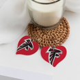 thumbnail image 4 of Pendientes de cuero del equipo Atlanta Pendientes de cuero con forma de amor También se pueden usar como decoración, 4 of 6