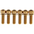 thumbnail image 2 of tornillos de vástago de bicicleta de aleación de titanio, tornillos de vástago de bicicleta, tornillos de perno de cubierta superior con juego de arandelas para vástago de bicicleta de montaña, dorado, 2 of 5