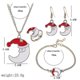 thumbnail image 2 of Juego de 5 Piezas de Joyas de Aleación Navideñas Yuxing para Mujer Pendientes Collar Pulsera y Campana de Papá Noel, 2 of 5