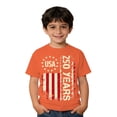 thumbnail image 3 of FYDUU Boys American Flag T-Shirt Kids 250th Anniversary USA Shirts Independence Day Patriotic Short Sleeve T Shirts For Fourth Of July Celebration 1-2 Years, 3 of 3