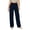 Solid Color, variant on Lmueinov Wide Leg Pants for Woman Elastic High Waisted Straight Leg Trousers with Pockets Solid Color Loose Fit Breathable Long Pants for All-Season