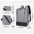 thumbnail image 3 of NARABB Fashion Three-piece Backpack Backpack Male Business Usb Charging Laptop Bag High-capacity Students Bag, 3 of 9
