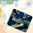 thumbnail image 3 of Crocodile Gaming Mouse Pad Desk Mat, Square 8.3x9.8 Inch Non-Slip Rubber Bottom Printed Design for Office and Gaming, 3 of 6