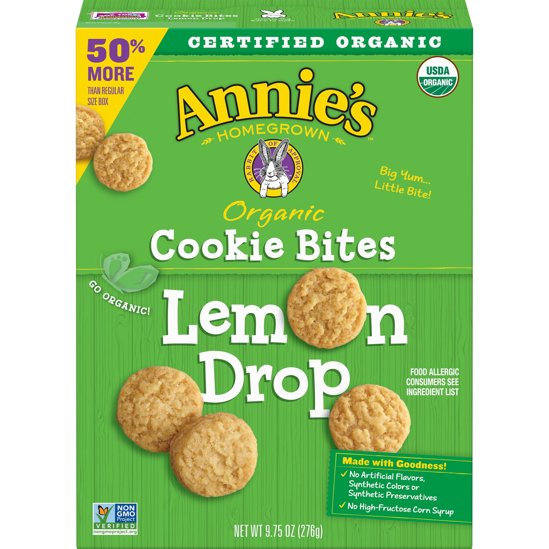 Annie's Organic Cookie Bites Lemon Drop