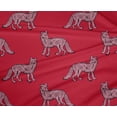 thumbnail image 4 of oneOone Polyester Lycra Fabric Fox Block Print Fabric By The Yard 56 Inch Wide, 4 of 4